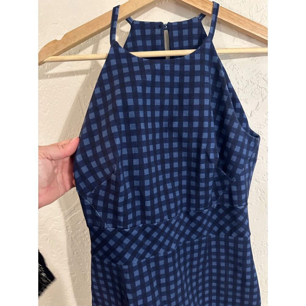 Y Banana Republic Blue Gingham Racer Back Mini Dress - Picture 6 of 11